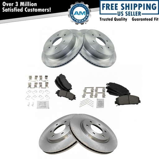 and Ceramic freno Pads Rotors Fits 2017-2019 Nissan Titan