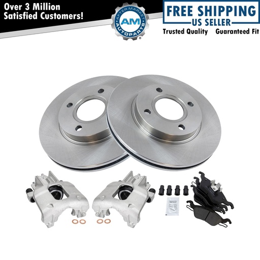 freno Calipers Ceramic Pads Rotors Fit 2000-2004 Ford Focus