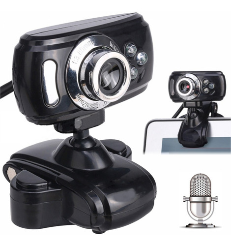 [1062] Camara Web Clip Usb Microfono Ideal Para Video Conferencias