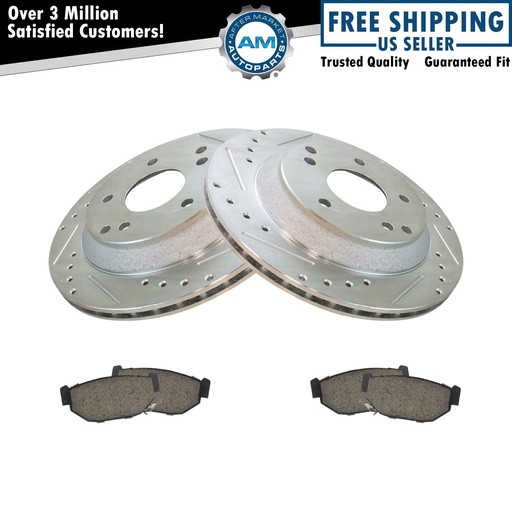 Ceramic Disc freno Pad Performan perforado ranurado rotors