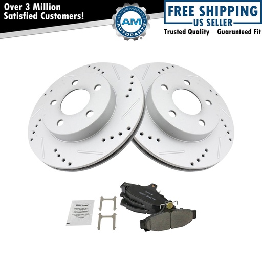 Ceramic Disc freno Pad perforado ranurado revestido Rotors