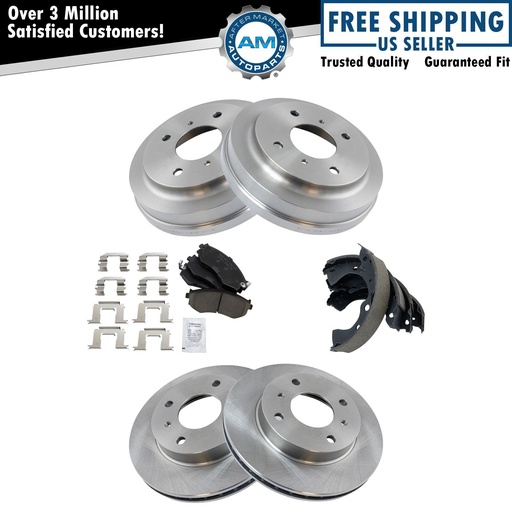 freno Rotors Pads tambors zapatas Kit 01-06 Nissan Sentra