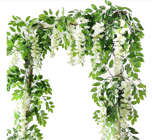 [2864] Guirnalda De Wisteria Flores Artificiales Decoración