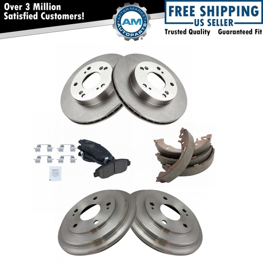 Ceramic Pads Rotors tambors freno zapata Kit SetHonda Civic