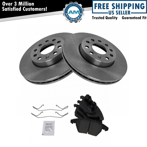 Ceramic freno Pad 2 Rotors Set KitA3 VW Jetta Golf Rabbit