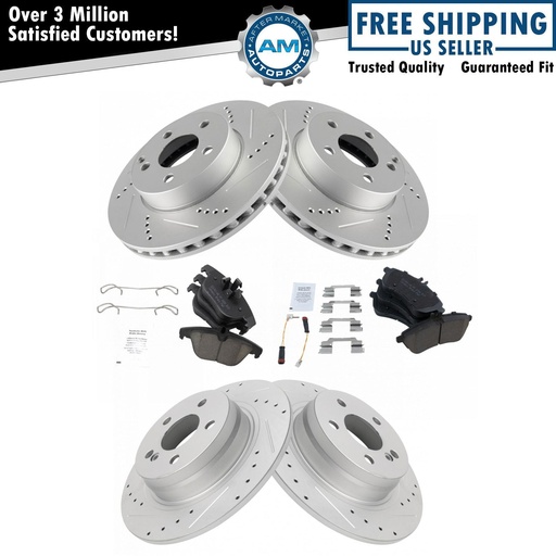 Ceramic freno Pads Rotors Kit 09-12 Mercedes-Benz C300