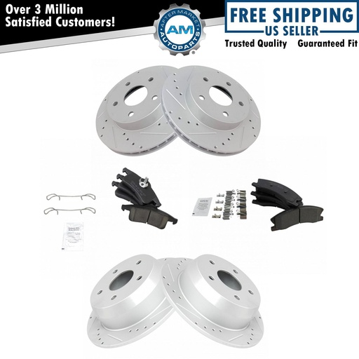 Grand Cherokee Ceramic freno Pad Cross perforado Rotor 99-04