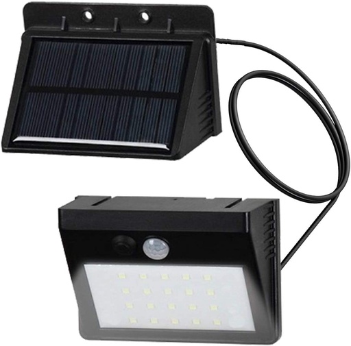 [388] LAMPARA SOLAR 20 LED CON CABLE PANEL DESMONTABLE