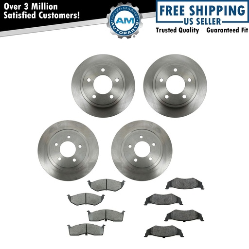 Metallic freno Pads Rotors Kit SetChrysler Dodge