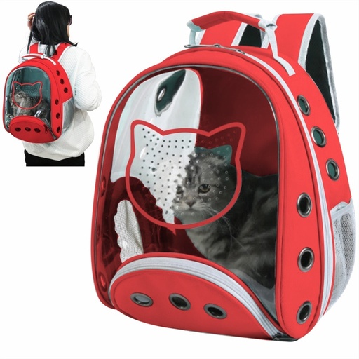 [2657] Mochila para mascota con ventilacion plastico suave