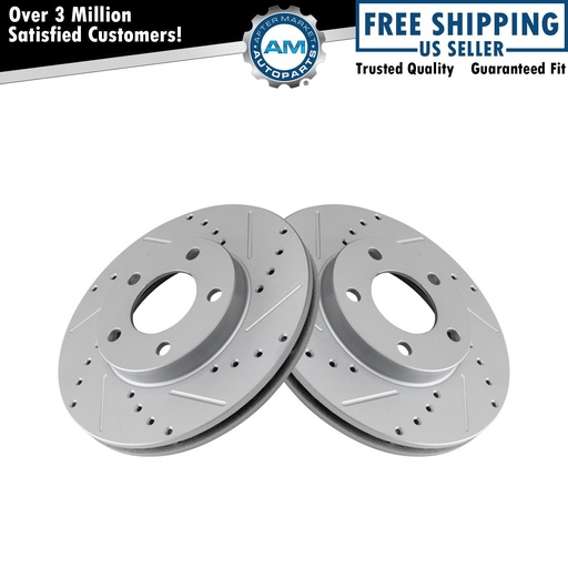 Performan freno Rotor perforado ranurado G-revestido Ford