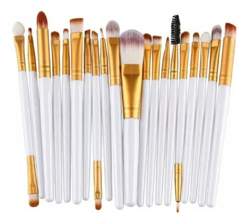 [1232] Brochas Maquillaje Profesional Set 20 Pzs. Corrector Sombras