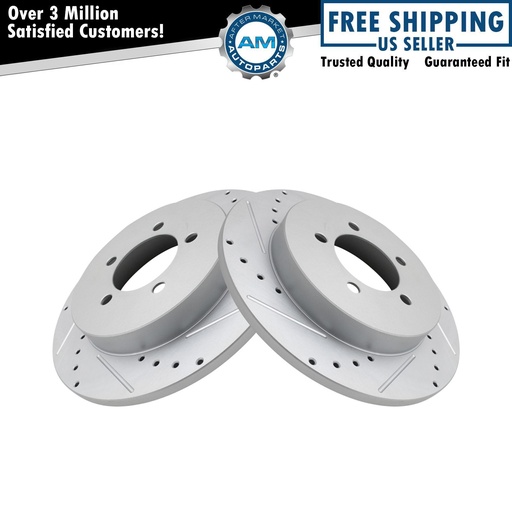 Performan perforado ranurado G-revestido freno Rotor Ford